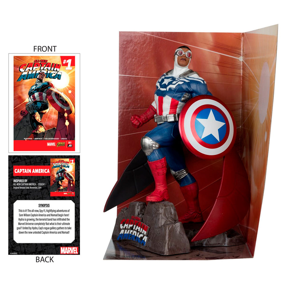 Captain America (All-New Captain America #1) 1:10 Scale Posed Figure, Marvel Comics - McFarlane Toys
