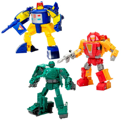 [Error de fábrica] Go-Bot Guardians 3-Pack Deluxe Class, Transformers Generations Selects Legacy United