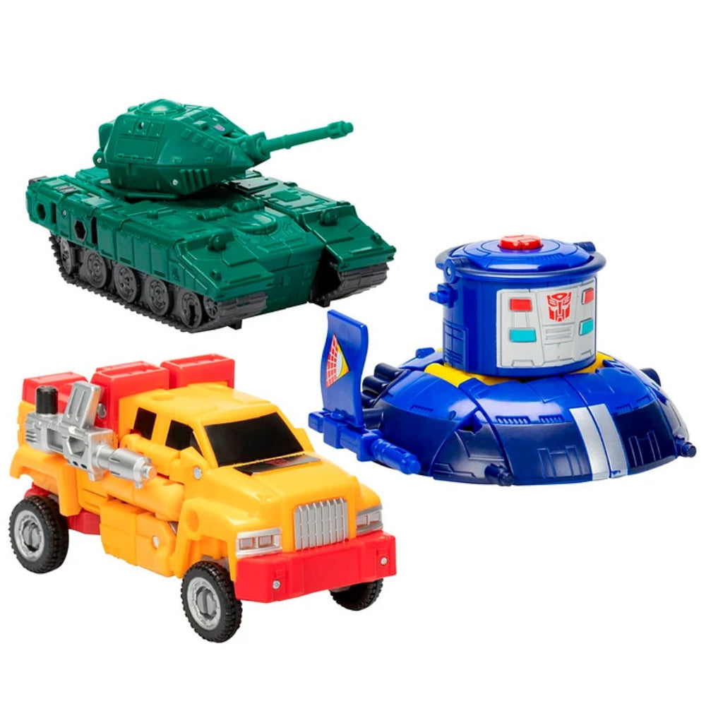 [Error de fábrica] Go-Bot Guardians 3-Pack Deluxe Class, Transformers Generations Selects Legacy United