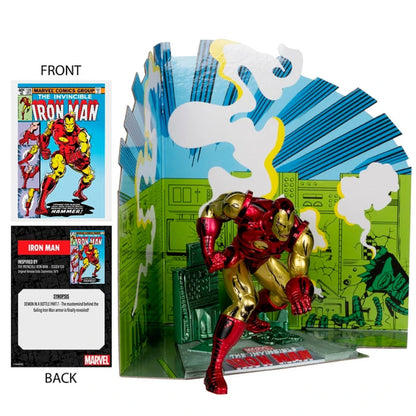 Iron Man (The Invincible Iron Man #126) 1:10 Scale Posed Figure, Marvel Comics - McFarlane Toys