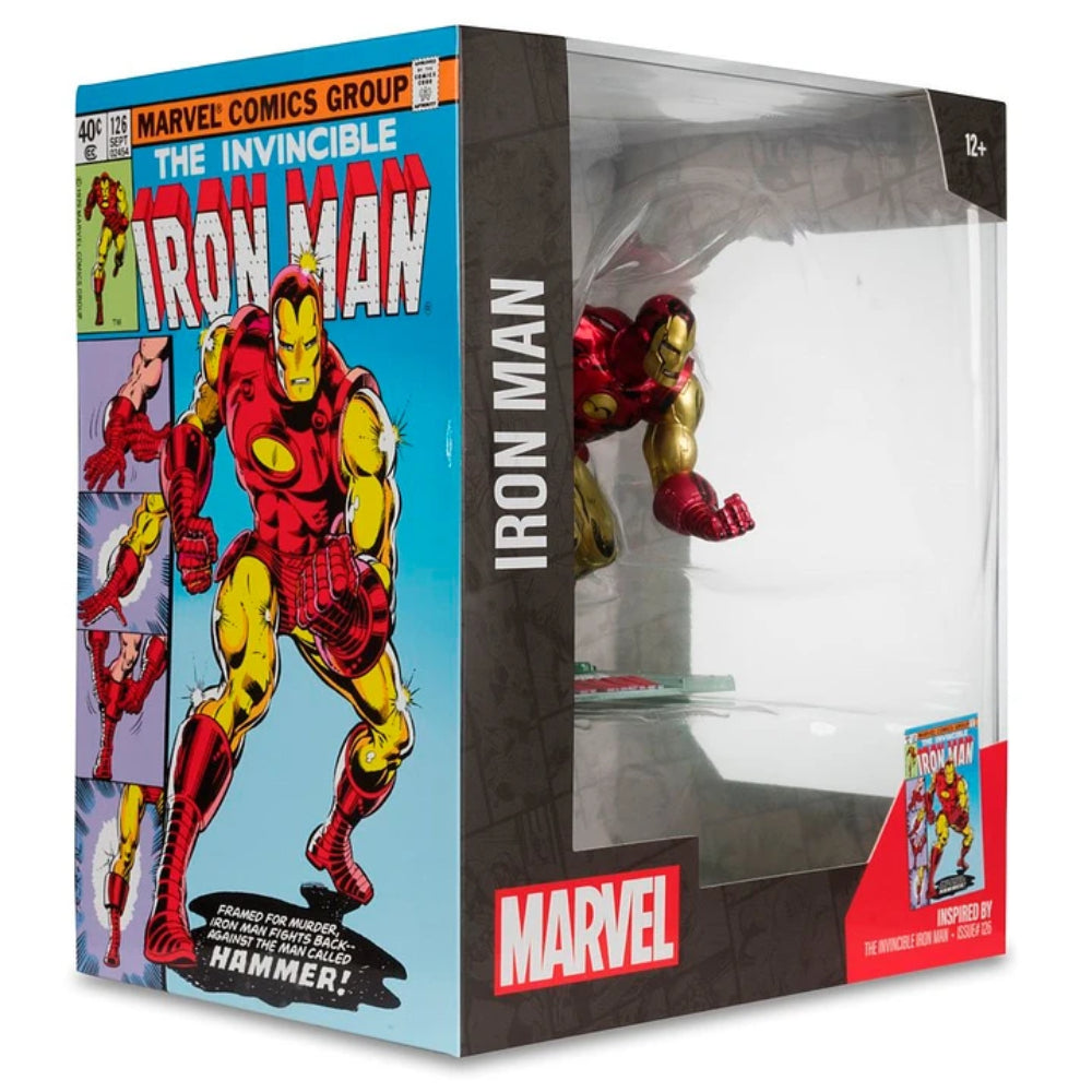 Iron Man (The Invincible Iron Man #126) 1:10 Scale Posed Figure, Marvel Comics - McFarlane Toys