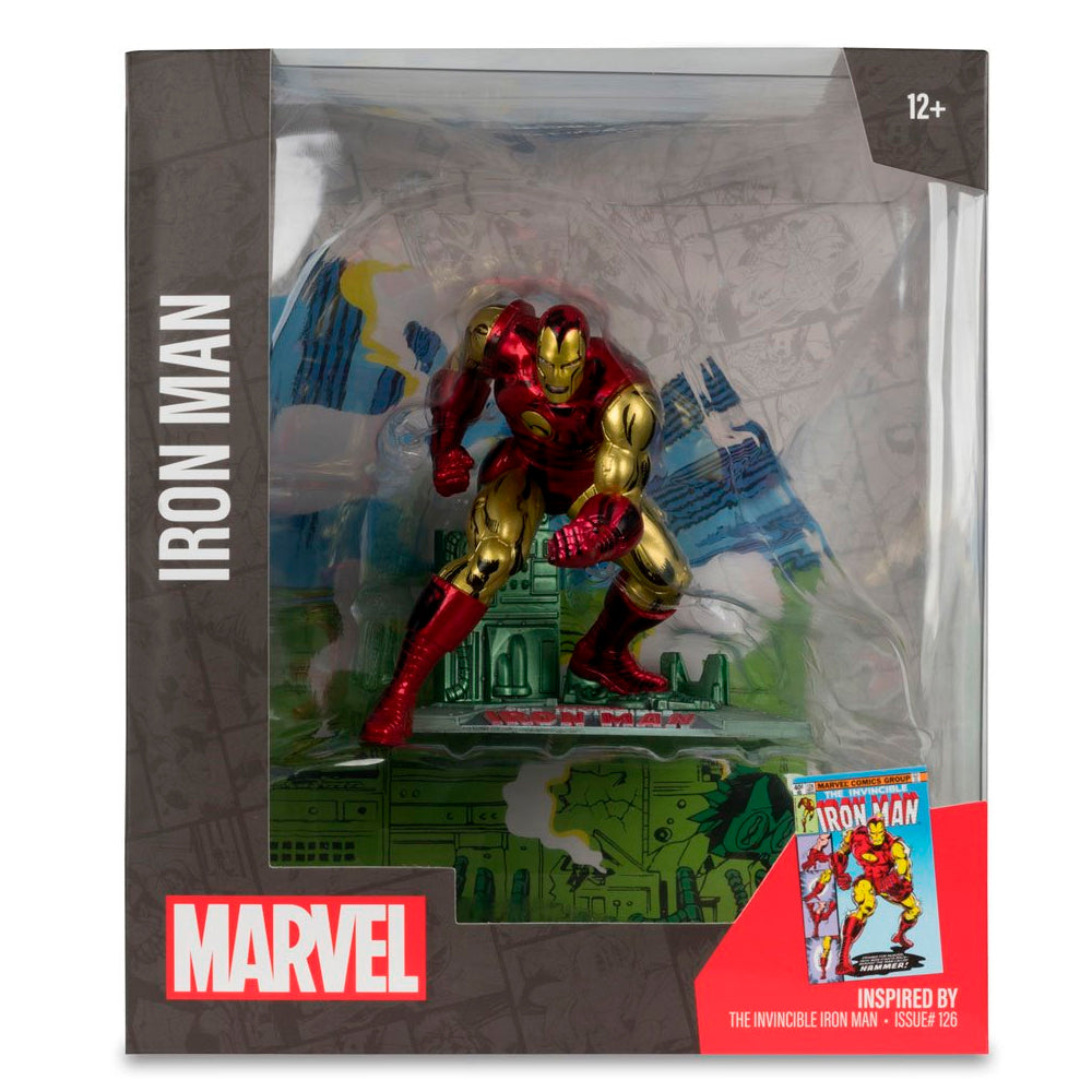 Iron Man (The Invincible Iron Man #126) 1:10 Scale Posed Figure, Marvel Comics - McFarlane Toys