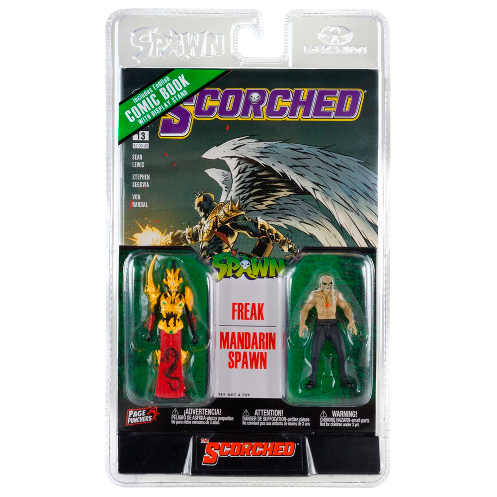 Mandarin Spawn & Freak w/ Comic Book, Spawn Page Punchers - McFarlane Toys