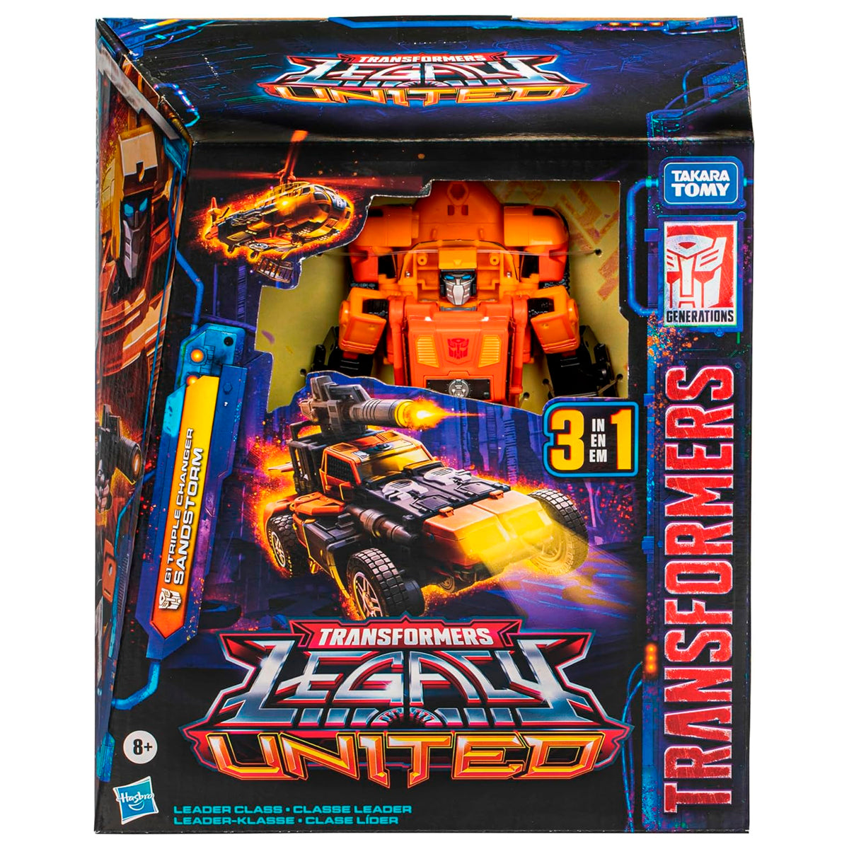 G1 Universe Triple Changer Sandstorm Leader Class, Transformers Legacy United