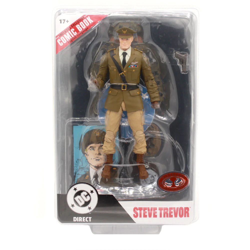 Steve Trevor (Wonder Woman #) (Red Platinum Edition) w/ Comic, DC Direct Page Punchers